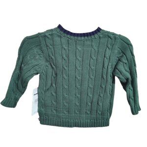 Just Friends Y2K Boy's Green Sweater 100% Cotton Size 2T